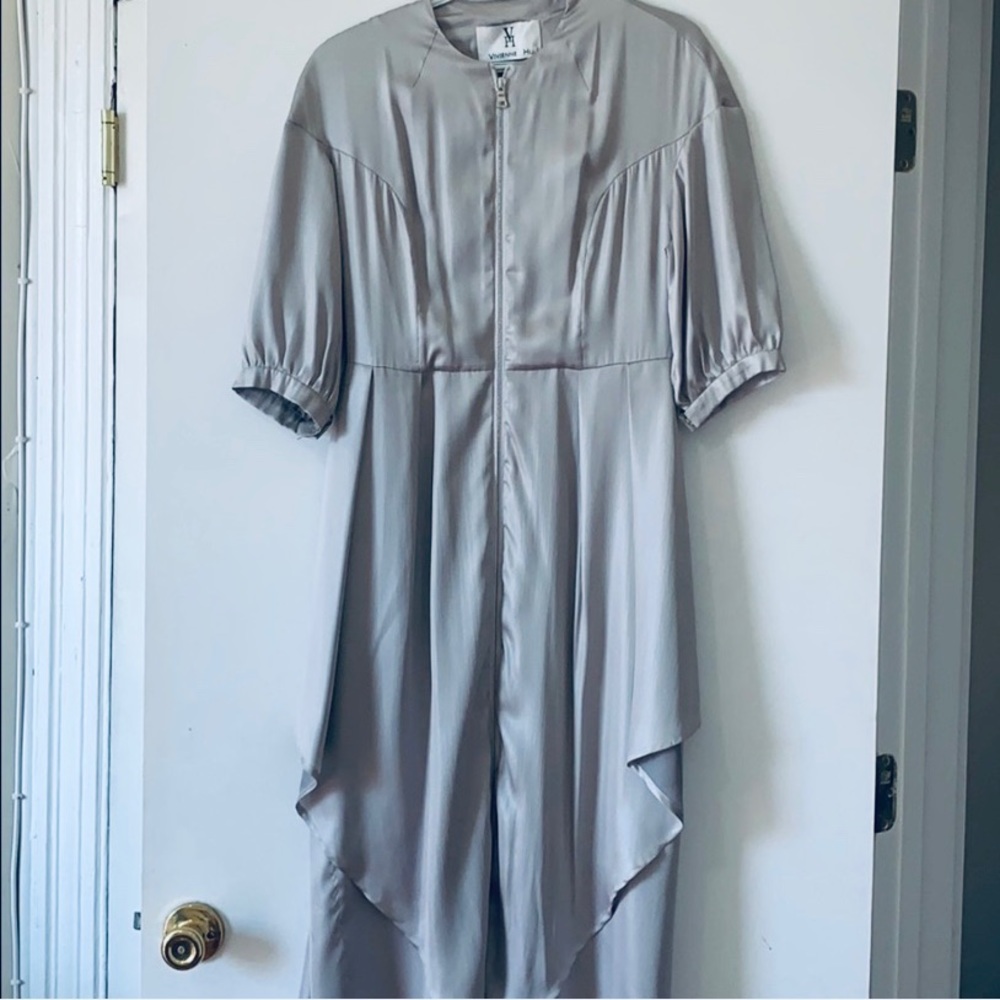 💥VIVIANNE HU Maxi Zip Up Silky Dress💥